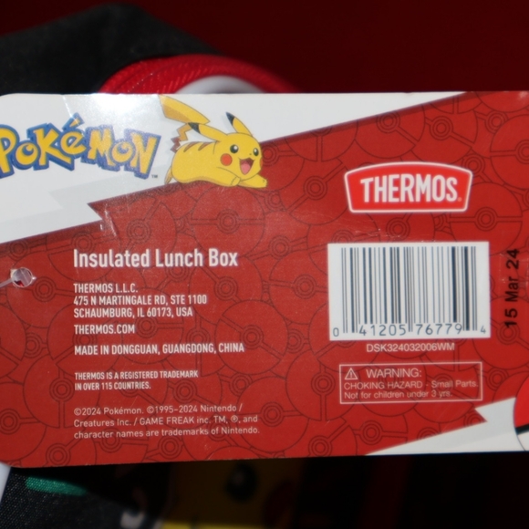 Pokémon Pikachu Thermos Dual Compartment Insulated Lunch Bag. New. - Picture 8 of 16